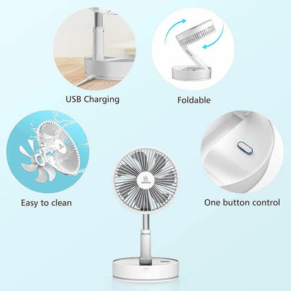 Powerful Rechargeable High Speed Table Desk Fan