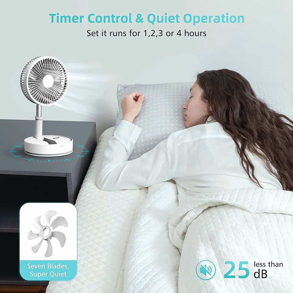 Powerful Rechargeable High Speed Table Desk Fan